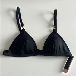 Victoria's Secret Black Bikini Top Minimalist Swimwear
